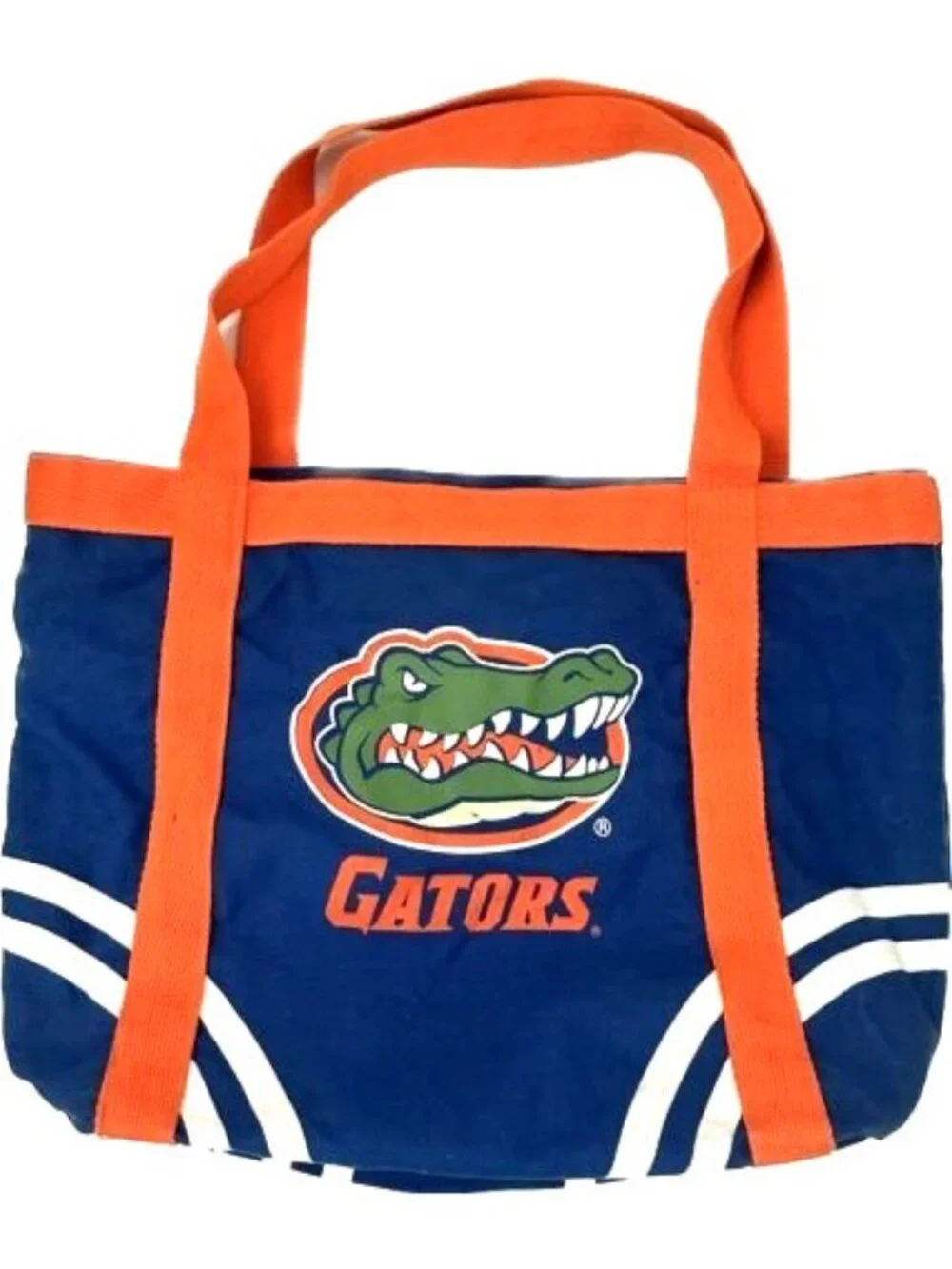 Florida (UF) Gators Tote Bag Canvas Tailgate Bag Inside Zipper Pocket 13x20 NCAA